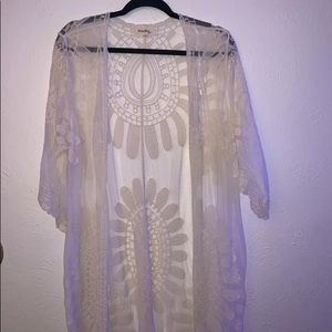 White Kimono! Rebellion Again Brand. Never Worn. Size - Large